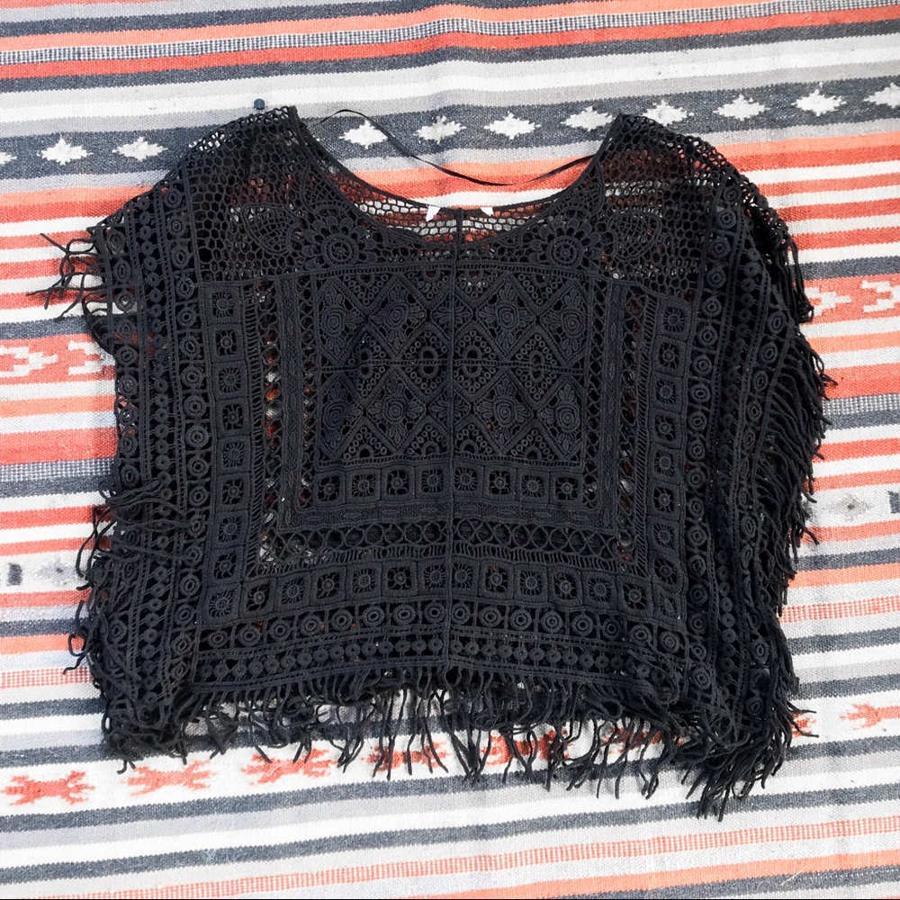 Black lace top